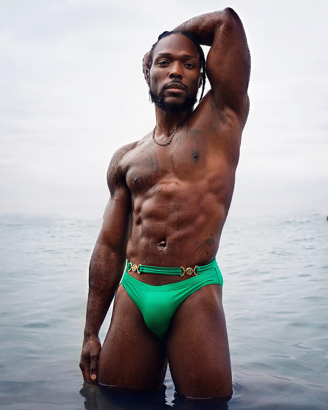 "Osiris" Green Swim Briefs