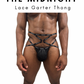 Midnight Lace Garter Thong