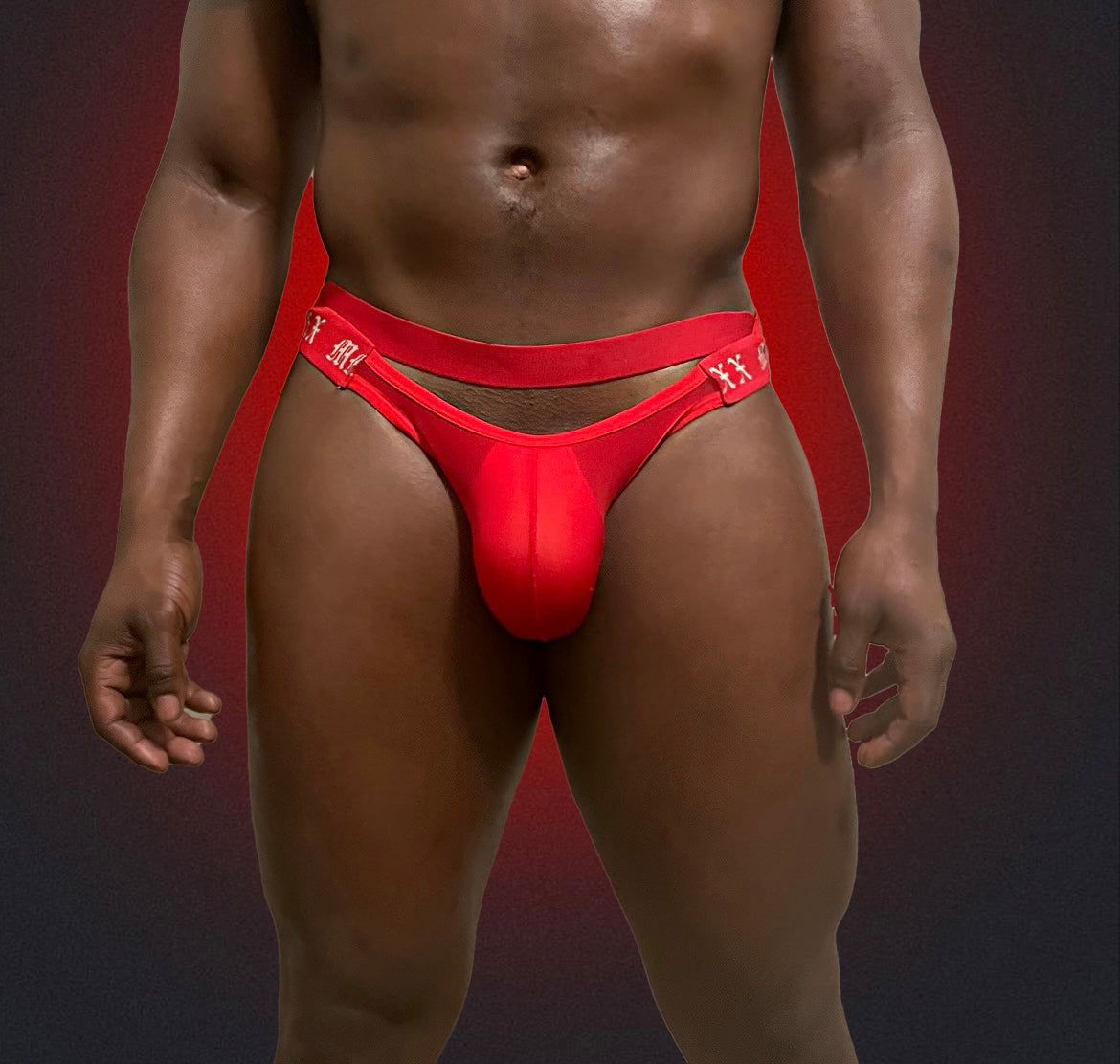 "Double Bands" Rouge (Red) Thong