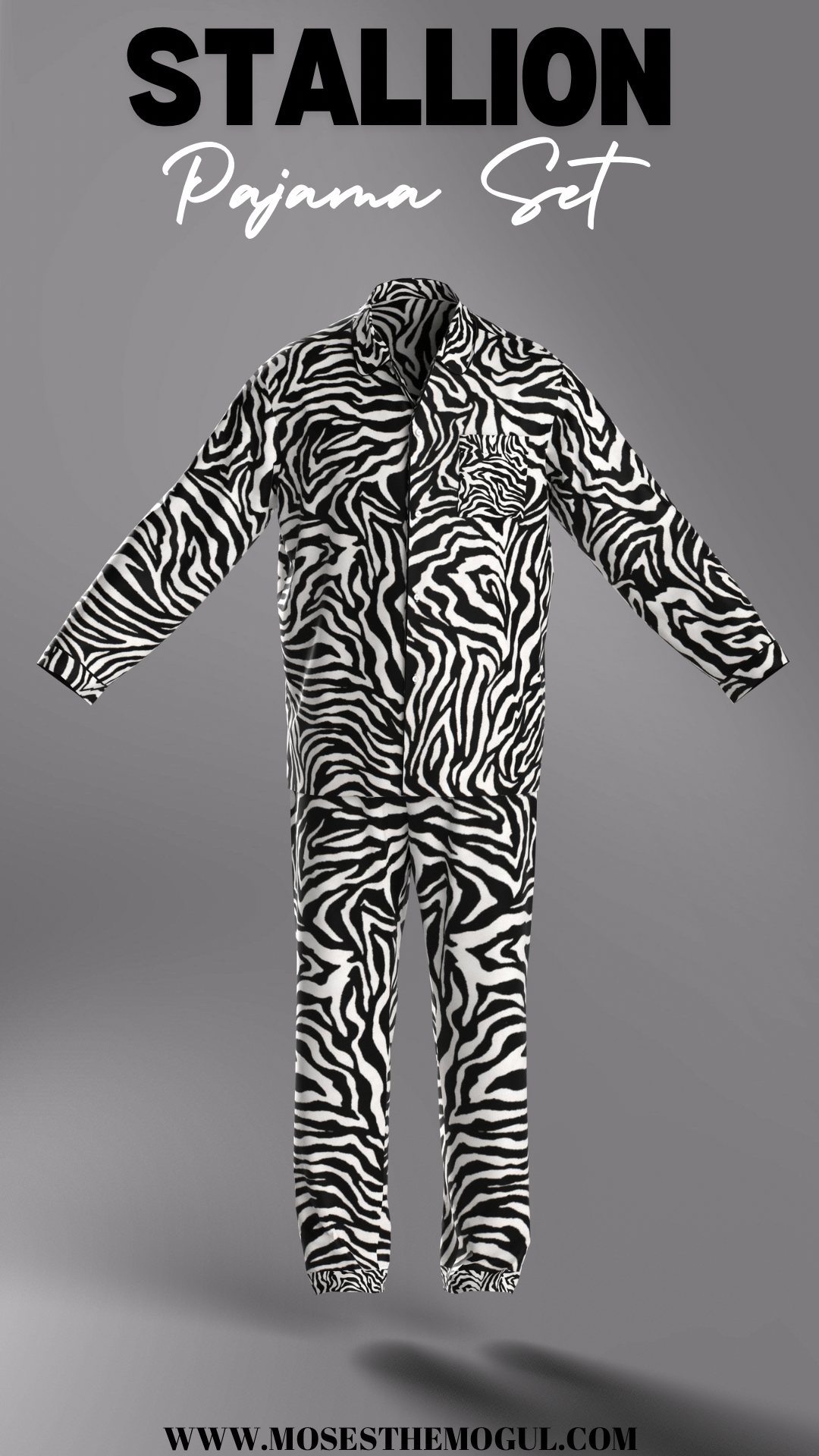 The "Stallion" Zebra 2 Piece Set