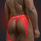 Bad Boy Lace Garter Thong (Red)
